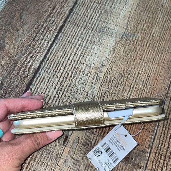 Michael Kors Saffiano Leather Folio Case with 3 Card Slots for iPhone X xs new - Picture 5 of 10